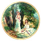 Springtime collector plate by Maxine Runci