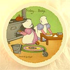 Friday - Sweeping Day collector plate by Charlotte Gutshall