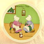 Wednesday - Mending Day collector plate by Charlotte Gutshall