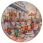 Building Of The Temple collector plate by Yiannis Koutsis