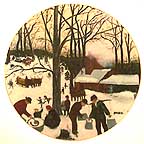 Bringing In The Maple Sugar collector plate by Grandma Moses