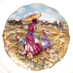 Picking Daisies collector plate by Rosemary Calder