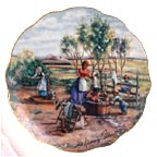 Saturday Night Bath collector plate by Rosemary Calder