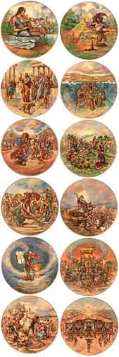 Set of 12 - Matching Serial Nos collector plate by Yiannis Koutsis