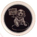 Beware Of Dog collector plate by Rudy Droguett