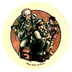 Oliver Twist And Fagin collector plate by Konrad Hack