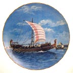 Cleopatra's Royal Barge collector plate by Alan D'Estrehan