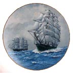 Cutty Sark & Thermopylae collector plate by Alan D'Estrehan