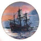Mayflower collector plate by Alan D'Estrehan
