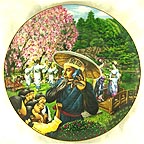 Tokyo At Cherry Blossom Time collector plate by B. Higgins Bond