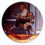 The Christmas Gift collector plate by Norman Rockwell