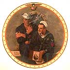 Reminiscing collector plate by Norman Rockwell