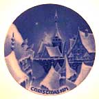 Christmas Night In A Village collector plate