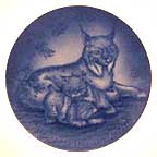 Lynx Family collector plate