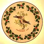 Two Turtle Doves collector plate by H. Colclough