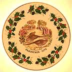 Three French Hens collector plate by H. Colclough