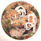 Bunny Chase collector plate by Pam Cooper