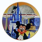 Mickey Mouse At Fifty collector plate by Disney Studio Artists