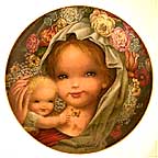Floral Mother And Child collector plate by Juan Ferrandiz