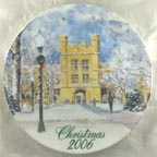 Kauke Hall, College of Wooster collector plate by David Coolidge
