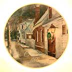 Village Walkway collector plate by David Coolidge