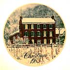 Jonathan Hale Homestead, Bath, Ohio collector plate by David Coolidge