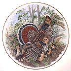 Ruffed Grouse collector plate by A. J. Heritage