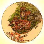 Bobcat collector plate by Sy And Dot Barlowe