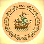 Three Ships A 'sailing collector plate by Gillian West