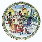 Here We Come A'caroling collector plate by Jack Woodson