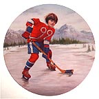 The Hockey Player collector plate by Gregory Perillo