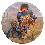 Quarterback collector plate by Gregory Perillo