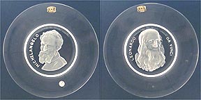 Da Vinci / Michelangelo - set of 2 collector plate