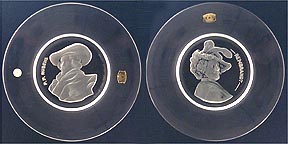 Reubens / Rembrandt - set of 2 collector plate