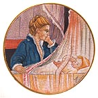 Mother And Child collector plate by Vincente Tiziano