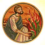 Moses And The Burning Bush collector plate by Franco Lamincia