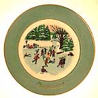Skaters On The Pond collector plate