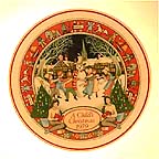 Children And Snowman collector plate