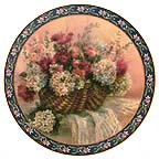 Hydrangeas collector plate by Lena Liu