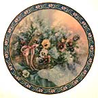 Pansies collector plate by Lena Liu