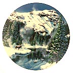 Winter Peace In Yellowstone Park collector plate by Jean Sias