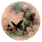 Red Spotted Purples collector plate by Lena Liu