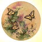 Western Tiger Swallowtails collector plate by Lena Liu