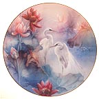 The Egrets collector plate by Lena Liu