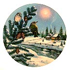 Winter Reflections collector plate by D. L. 