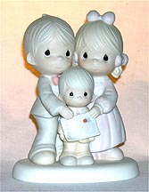 Enesco Precious Moments Figurine - God Bless The Day We Found You