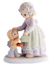 Enesco Precious Moments Figurine - Cherishing Each Special Moment