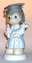 Enesco Precious Moments Figurine - You're An All-star Graduate (brunette girl)