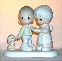 Enesco Precious Moments Figurine - Sharing Our Christmas Together