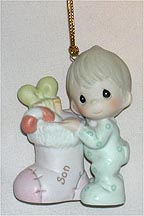 Enesco Precious Moments Ornament - Holiday Surprises Come In All Sizes - Son
